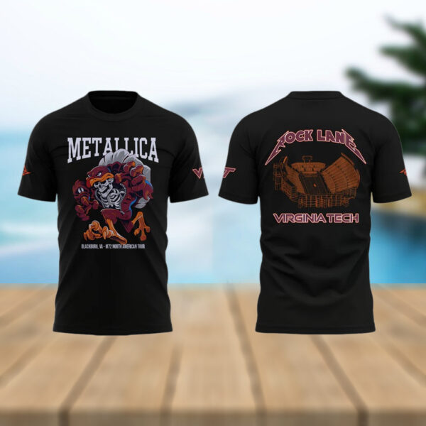 Metallica x Virginia Tech Lane Rocked T Shirt Presents For Music Lovers